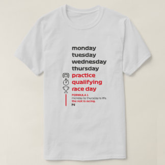 FORMULA 1 RACE WEEK WHITE T-SHIRT
