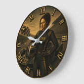 Formula Race Driver Funny Mona Lisa Racing Gift Grote Klok (Hoek)