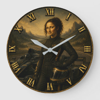 Formula Race Driver Funny Mona Lisa Racing Gift Grote Klok