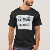 Formula Racing Car Blueprint Mechanical Engineerin T-shirt (Voorkant)