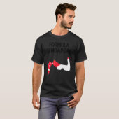 Formula Singapore Flag Racing Circuit Car Map Gran T-shirt (Voorkant volledig)