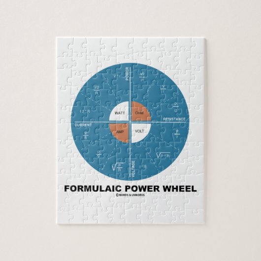 Formulaic Power Wheel (Physics Equations) Legpuzzel (Verticaal)