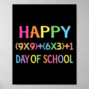 Formule 100 dagen schoolplezier Wiskunde leraar 10 Poster
