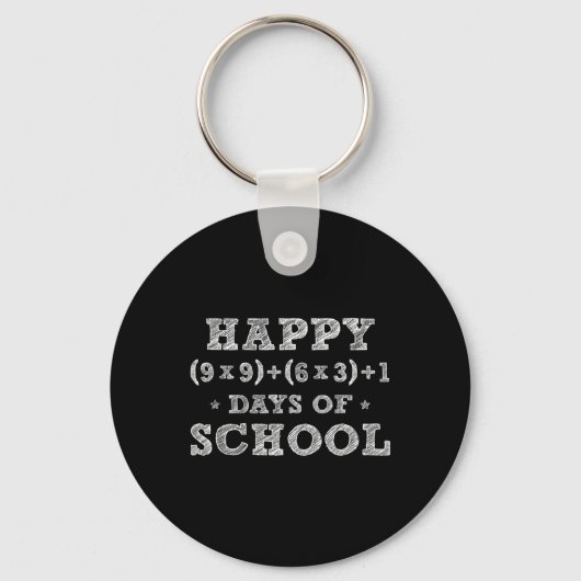 Formule 100 Dagen van School Kind Jongens Meisjes Sleutelhanger (Voorkant)