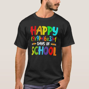 Formule 100 dagen wiskunde leerkracht 100e leerkra t-shirt