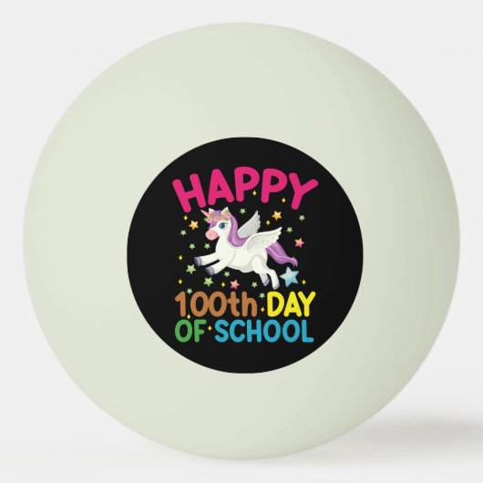 Formule 100 dagen wiskunde van leerkracht Leerster Pingpongbal (Voorkant)