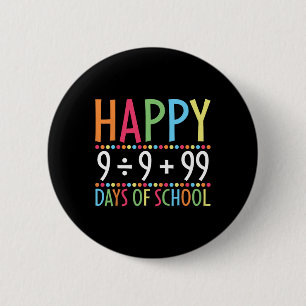 Formule 100 dagen wiskunde van leerkracht Leerster Ronde Button 5,7 Cm