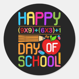 Formule 100 dagen wiskunde van leerkracht Leerster Ronde Sticker