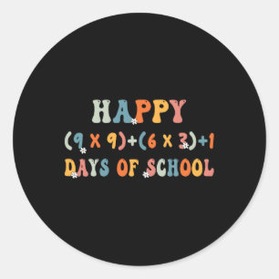 Formule 100 dagen wiskunde van leerkracht Leerster Ronde Sticker