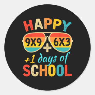 Formule 100 dagen wiskunde van leerkracht Leerster Ronde Sticker