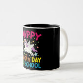 Formule 100 dagen wiskunde van leerkracht Leerster Tweekleurige Koffiemok (Voorkant rechts)