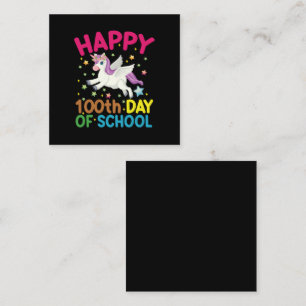 Formule 100 dagen wiskunde van leerkracht Leerster Vierkante Visitekaartje