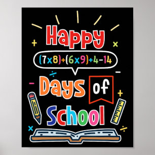 Formule 100 schooldagen 100e dag van de wiskunde poster