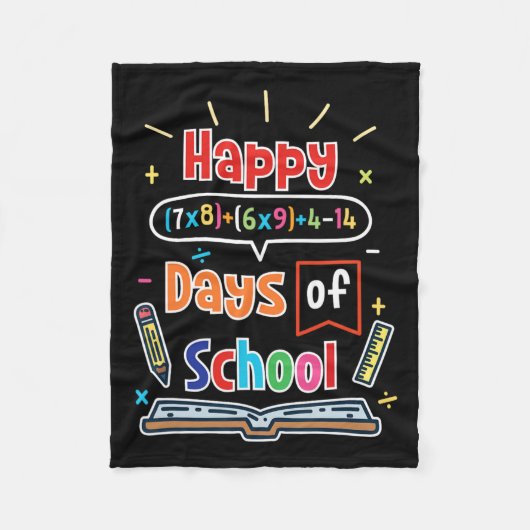 Formule 100 schooldagen Happy 100th Day of School Fleece Deken (Voorkant)
