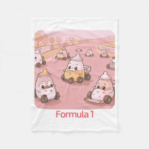 Formule 1 Babyfles Raceauto Mooie Cartoon Fleece Deken