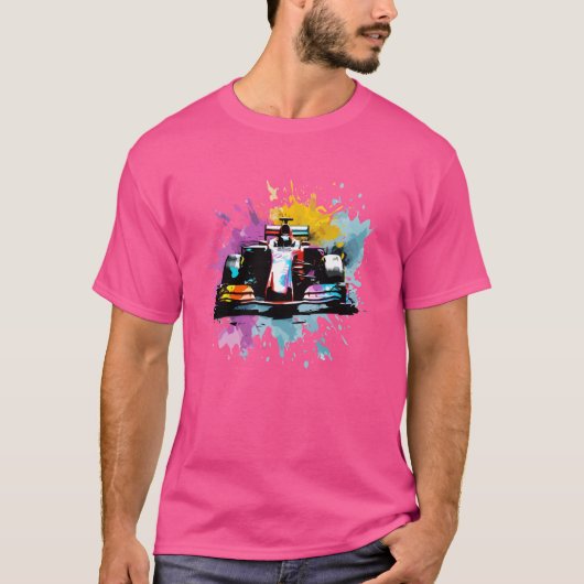 Formule 1 F1-autoliefhebber Kleurrijke coureur SP T-shirt (Voorkant)