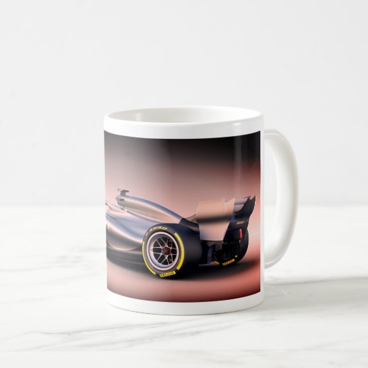 Formule 1 raceauto koffiemok (Voorkant rechts)
