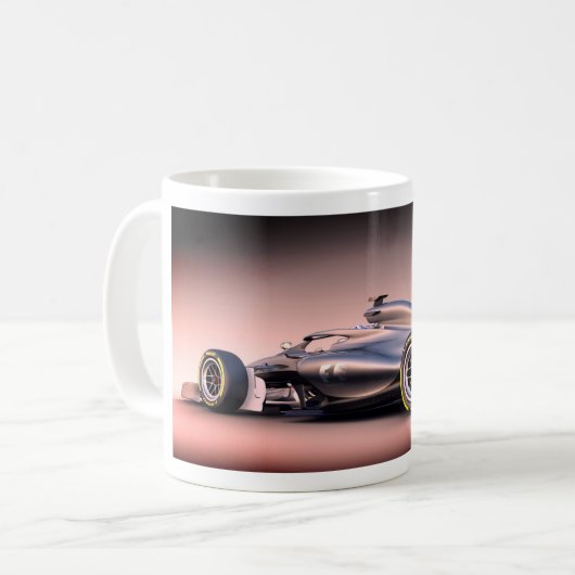 Formule 1 raceauto koffiemok (Voorkant links)