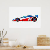Formule 1 raceautoprintillustratie poster (Keuken)