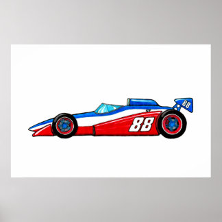 Formule 1 raceautoprintillustratie poster