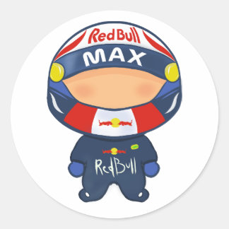 Formule 1-Sticker RedBull Max Verstappen Ronde Sticker