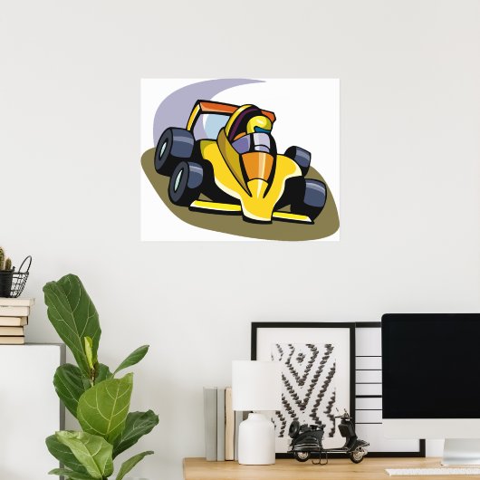 Formule 5 Poster voor raceauto's (Thuiskantoor)