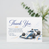 Formule Een Baby Shower Bedankkaart (Staand voorkant)