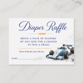 Formule Een Baby Shower Luier Raffle Kaart