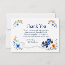 Formule Een Racing Baby Shower Bedankkaart