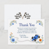 Formule Een Racing Baby Shower Bedankkaart (Voorkant / Achterkant)
