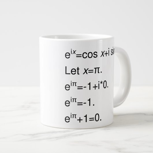 Formule Euler, Derivation of Identity Grote Koffiekop (Voorkant rechts)