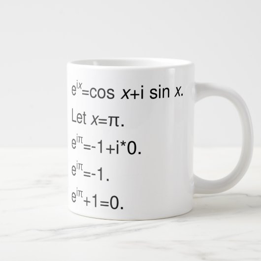 Formule Euler, Derivation of Identity Grote Koffiekop (Rechts)