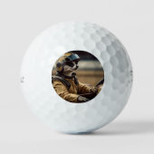 Formule Fun: Professioneel Meerkat autocoureur Golfballen (Voorkant)