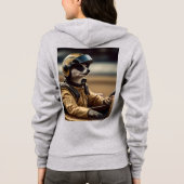Formule Fun: Professioneel Meerkat autocoureur Hoodie (Achterkant)