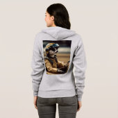 Formule Fun: Professioneel Meerkat autocoureur Hoodie (Achterkant volledig)