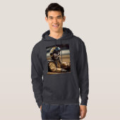 Formule Fun: Professioneel Meerkat autocoureur Hoodie (Voorkant volledig)