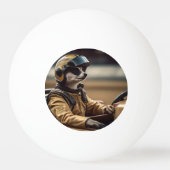 Formule Fun: Professioneel Meerkat autocoureur Pingpongbal (Voorkant)