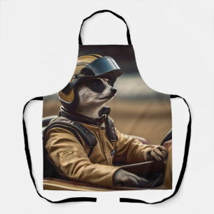 Formule Fun: Professioneel Meerkat autocoureur Schort