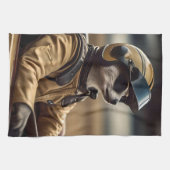 Formule Fun: Professioneel Meerkat autocoureur Theedoek (Horizontaal)