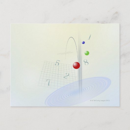 Formule, grafiek, wiskunde symbolen 10 briefkaart (Voorkant)