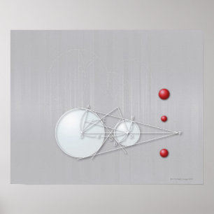 Formule, grafiek, wiskunde symbolen 12 poster