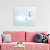 Formule, grafiek, wiskunde symbolen 13 canvas afdruk (Insitu (Woonkamer))