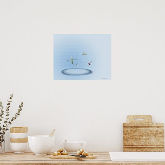 Formule, grafiek, wiskunde symbolen 9 poster (Keuken)
