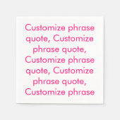 Formule met elegante fuchsiepapier aanpassen servet (Voorkant)