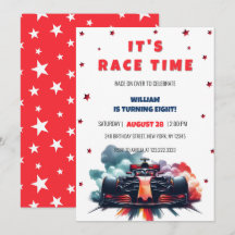 Formule Raceauto Rood Rook Sterren F1 Verjaardag