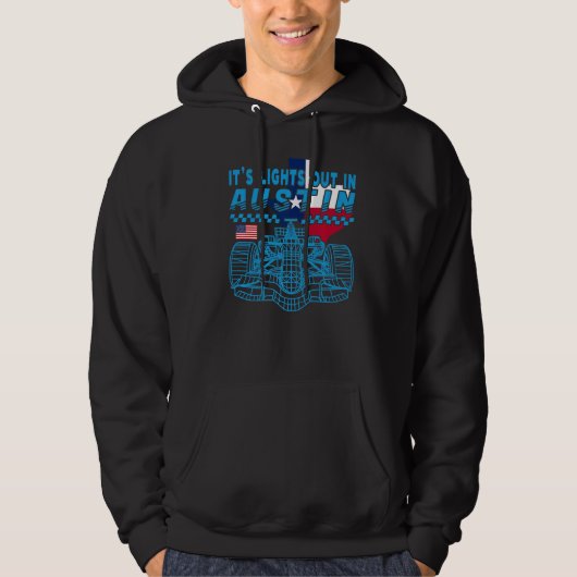Formule raceraces met open wielauto, Austin Circui Hoodie (Voorkant)