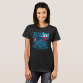 Formule raceraces met open wielauto, Austin Circui T-shirt (Voorkant volledig)