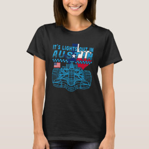 Formule raceraces met open wielauto, Austin Circui T-shirt