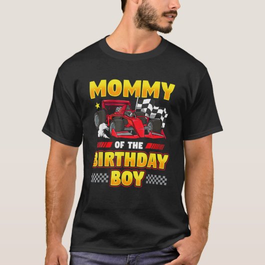 Formule-racewagen mama van Birthday Boy Party Raci T-shirt