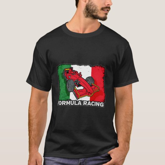 Formule Racing Auto Italiaans T-shirt (Voorkant)